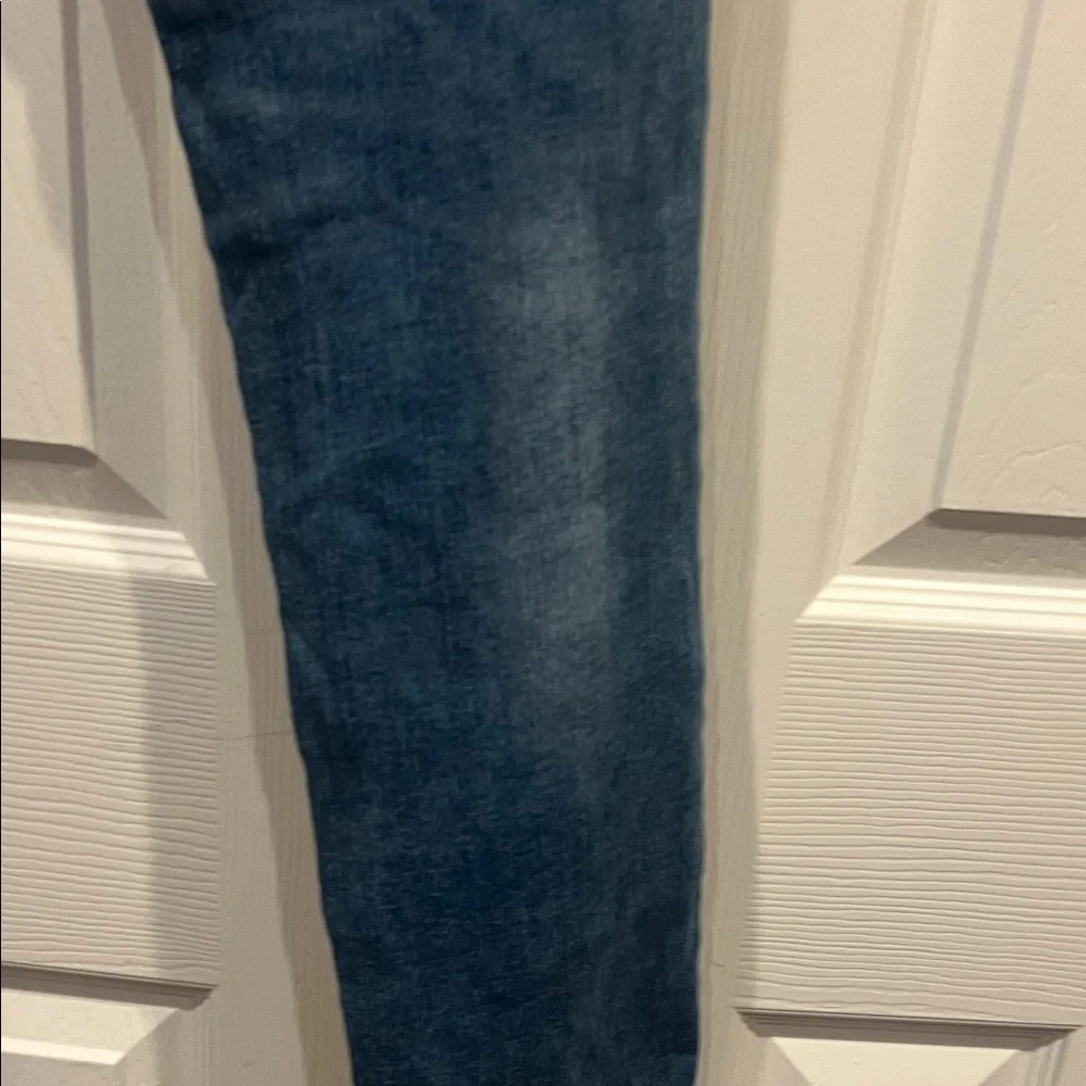 Express Dark Blue Straight Leg Jeans
